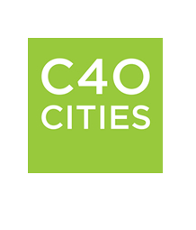 C40 Cities logo - name on a green background